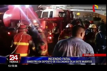 Chiclayo: incendio en edificio  provoca la muerte de siete personas