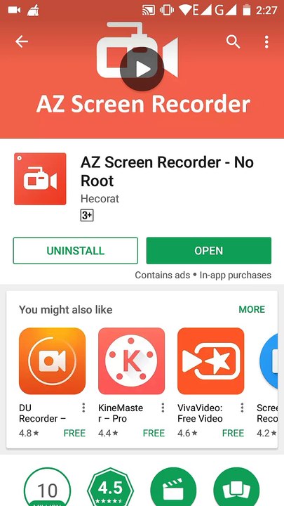 AZ Screen Recorder Best Android Software