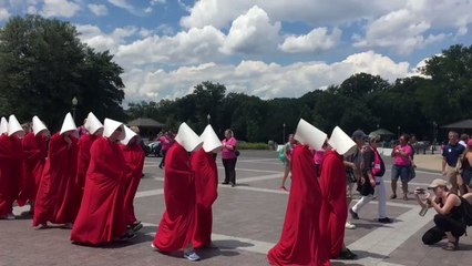 Download Video: Planned Parenthood Holds Handmaid's Tale-Inspired Protest at US Capitol