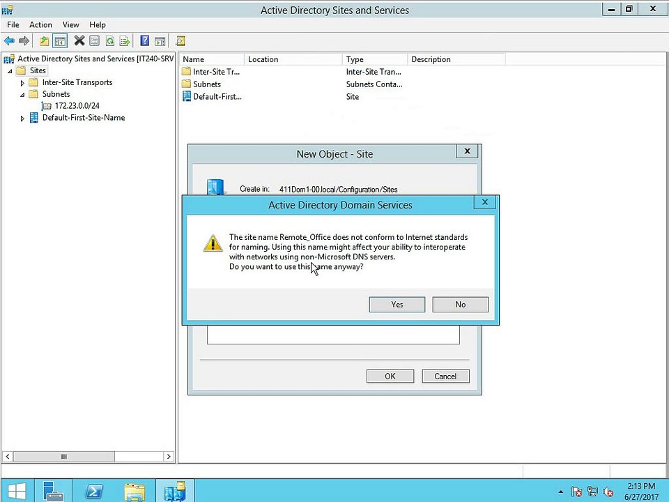 70-411 Active Directory Sites