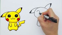 Par par mignonne dessiner dessin aller Comment enfants étape à Il Pokemon pikachu easy |