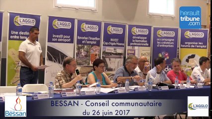 CAHM - Conseil Communautaire à Bessan le 26 juin 2017