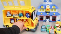Robocar Poli School Bus School B Carrier Playset Ambulance police car toys Adrian JcDelany