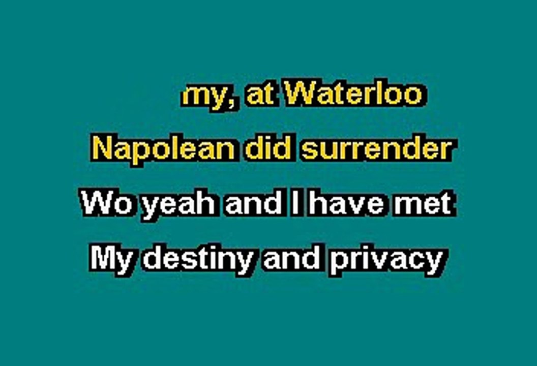 WATERLOO - ABBA (KARAOKE)