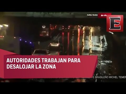 Fuertes lluvias paralizan paradero en Indios Verdes