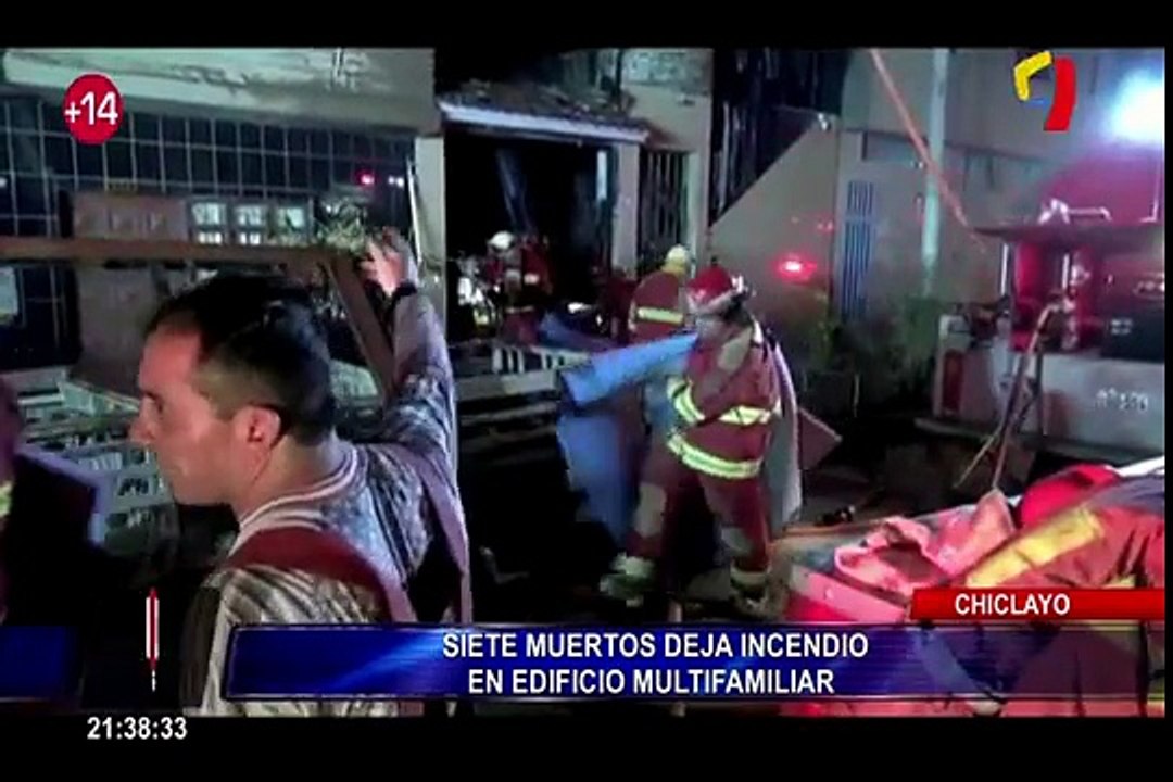Chiclayo: incendio en edificio multifamiliar habría sido causado por corte circuito