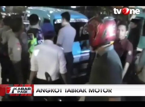 Tabrak Sejumlah Motor, Supir Angkutan Umum Nyaris Dipukuli