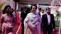 Kangana Ranaut Shocking Abuse to reporter At Her Friend Urja and Vikas Wedding Ceremony