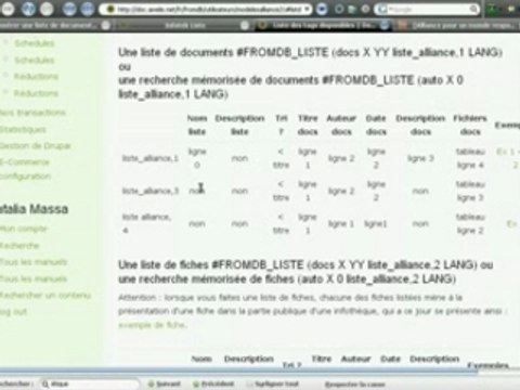 Spip Insérer une liste de documents Infotek dans un article