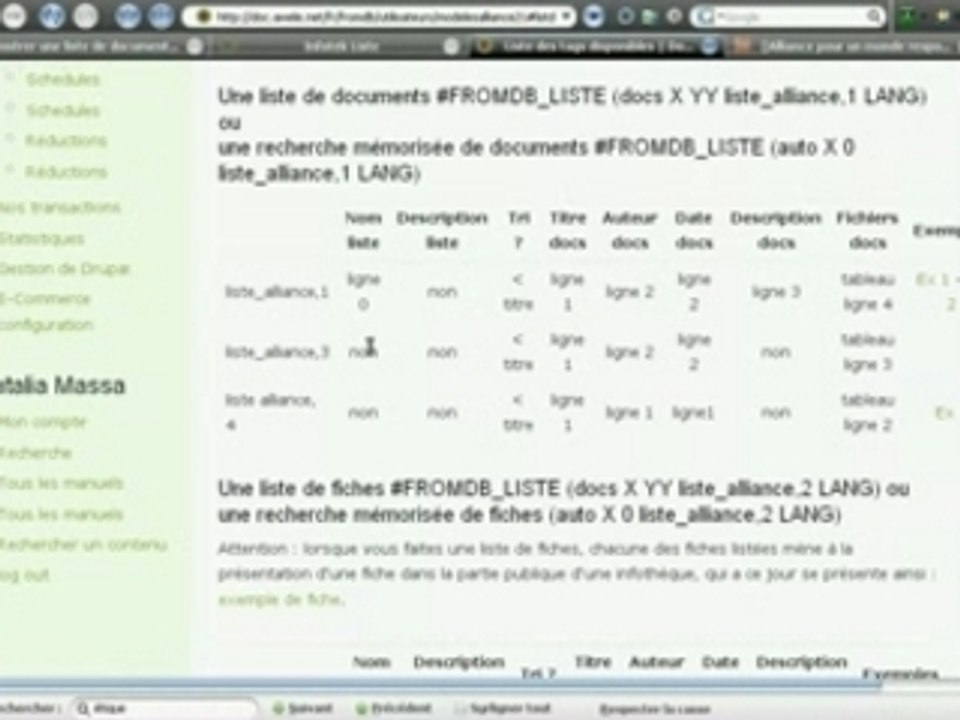 Spip Insérer une liste de documents Infotek dans un article