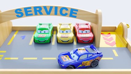 Parking Garage Service Playset for Kids - McQueen Car and Toys for Children