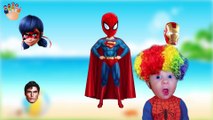 Wrong Heads Superman Ladybug Ironman Spiderman Baby Shiva ANTV Finger Family Song Nursery Rhymes