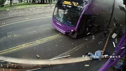 Video herunterladen: Il se fait percuter par un bus mais va quand même au pub juste après l'accident!