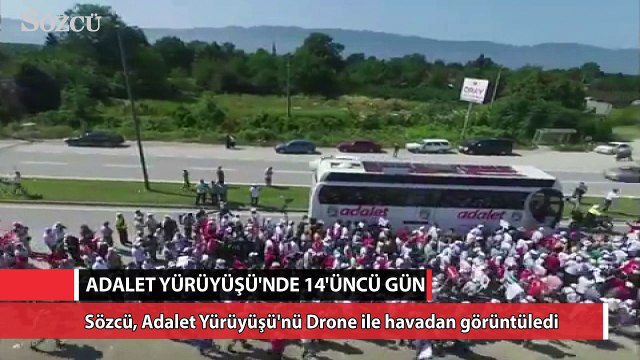 Sözcü, Adalet Yürüyüşü'nü Drone ile havadan görüntüledi