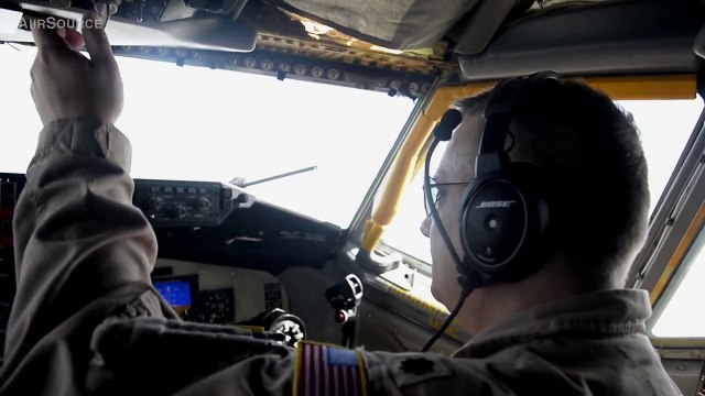USAF KC-135 Refuels UAE F-16 Block 60 Desert Falco