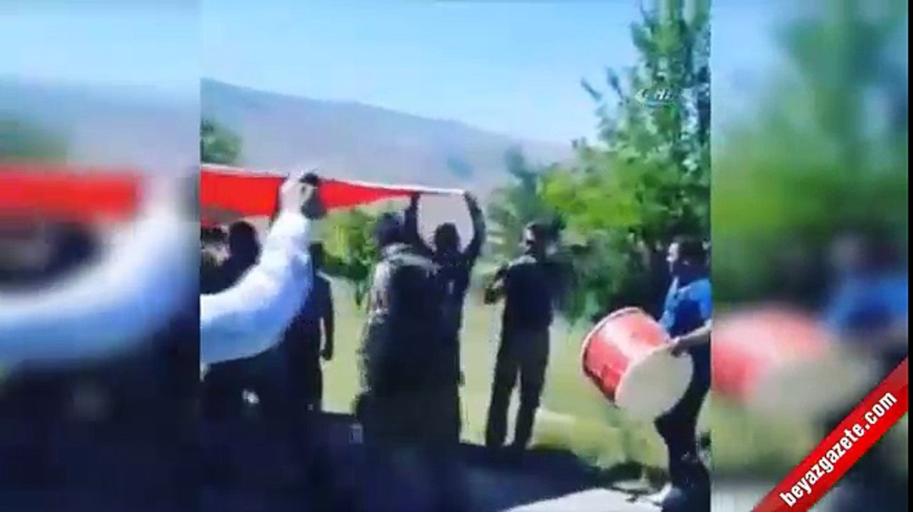 Kahramanları davul zurnayla karşıladılar