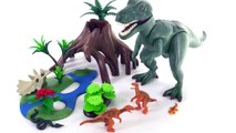 Et dinosaure dinosaures pour enfants jouer Ensemble jouets vidéo T-rex velociraptors playmobil 4171
