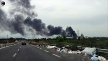 Caivano (NA) - Incendio nei pressi del parco verde (28.06.17)
