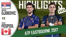 Novak DJOKOVIC vs Vasek POSPISIL (HD Highlights) ATP Eastbourne 2017