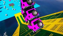COLOR CARS on TRUCK with superheroes cartoon for kids and babies 3D animation.