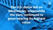 Dollar continues to plummet while euro grows
