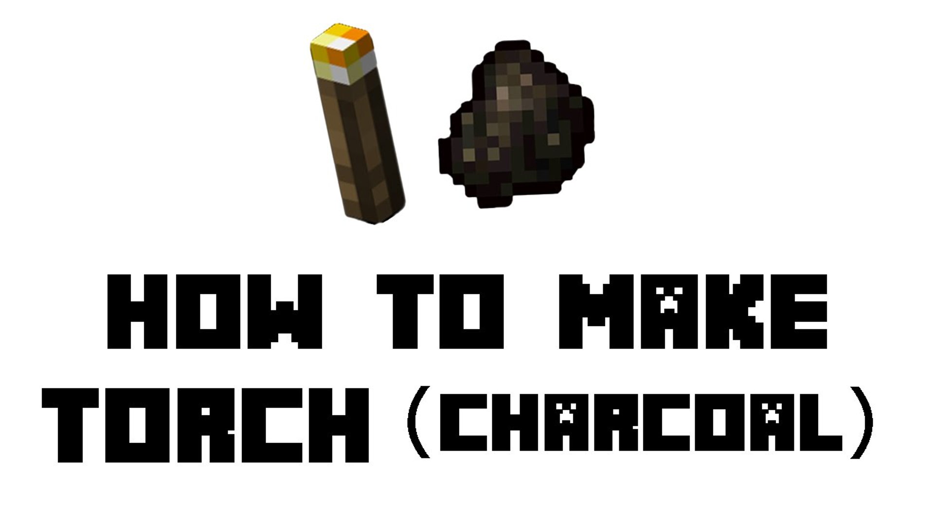 Minecraft Survival - How to Make Torch (Charcoal)
