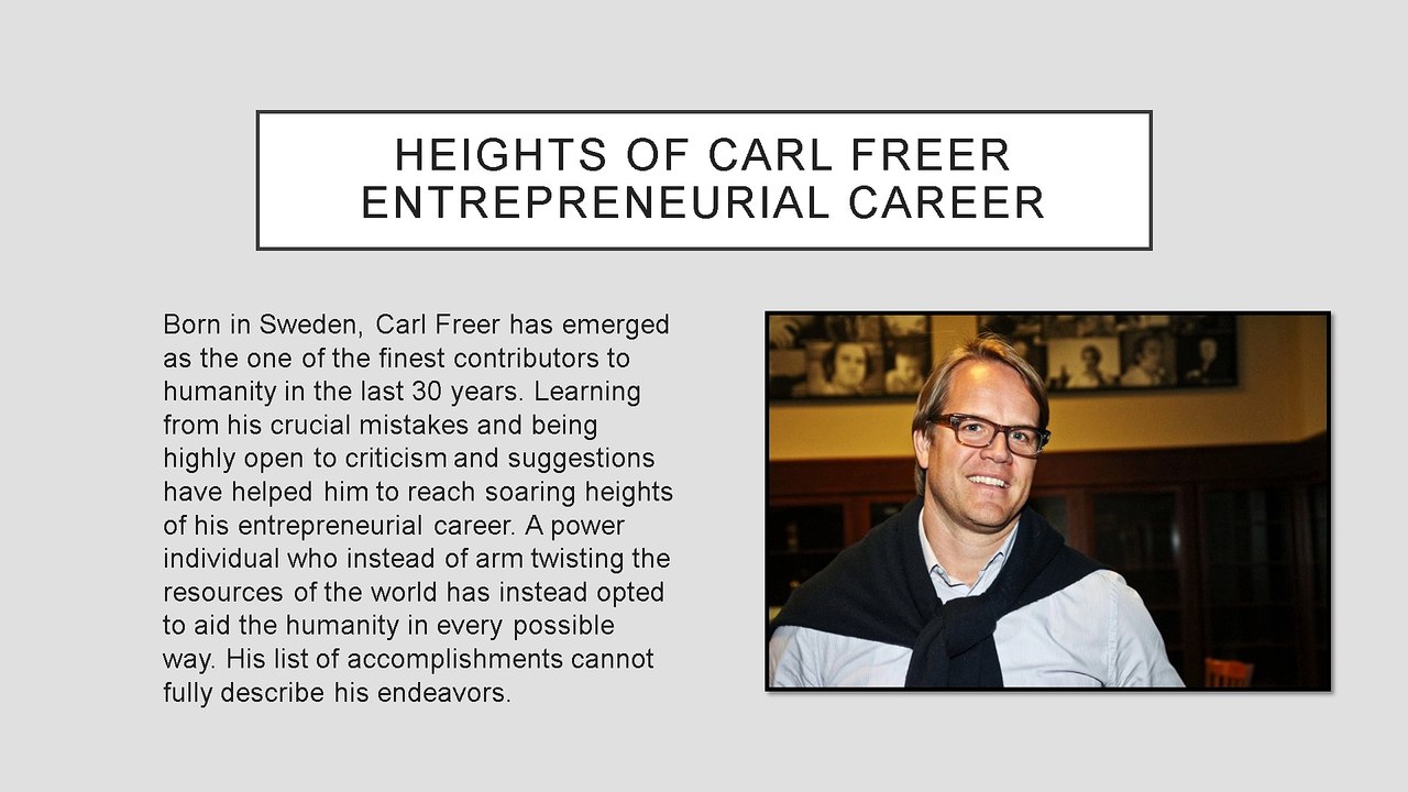 What the World Can Learn From Carl Freer