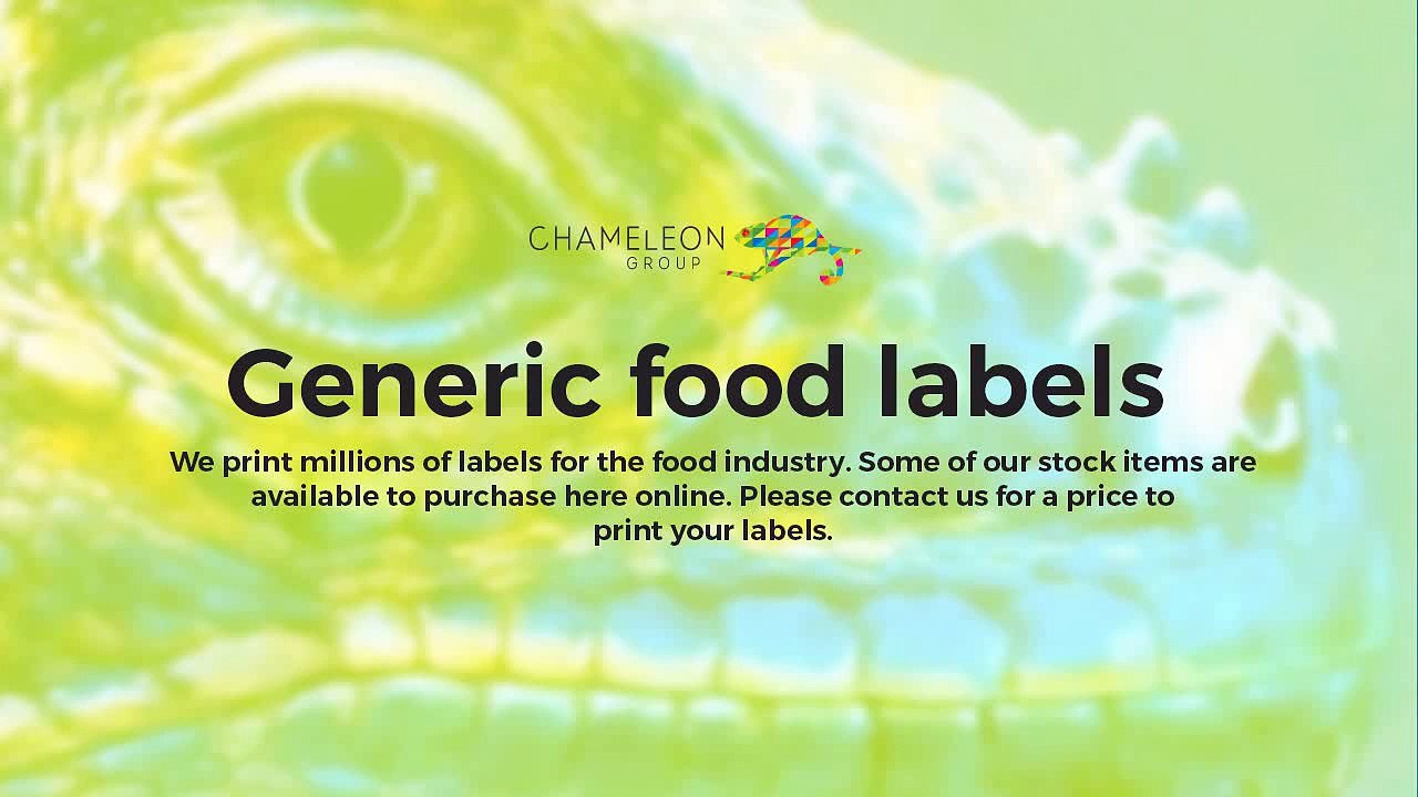 Generic Food Labels Queensland - Chameleon Print
