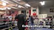 badou jack working mitts at the mayweather boxing club EsNews Boxing