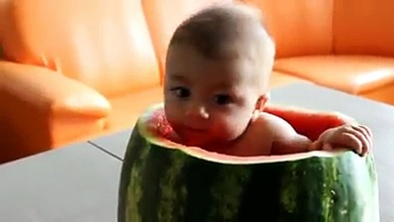 Funniest Baby Eating Water Melon