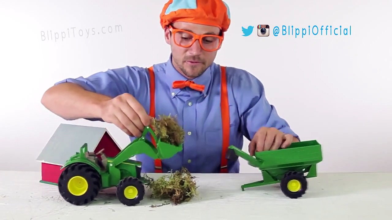 Tractors for Chilppi Toys TRACTOR SONG _ Blippi Toys Video Dailymotion