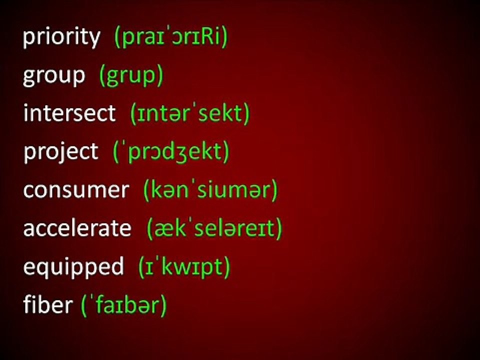 Inglés Americano - Pronunciación de Palabras Similares al Español 7