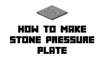 Minecraft Survival - How to Make Stone Pressure Plate