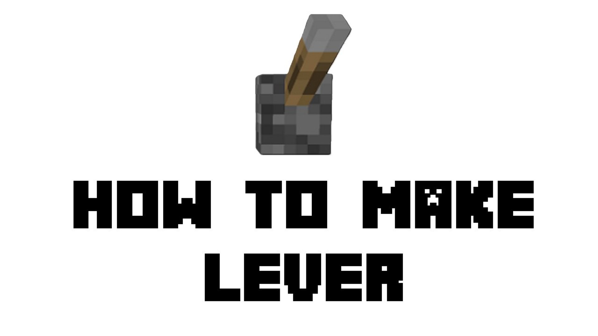 Minecraft Survival - How to Make Lever