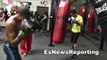 Boxing star Thomas Dulorme Beast on Heavy Bag EsNews Boxing
