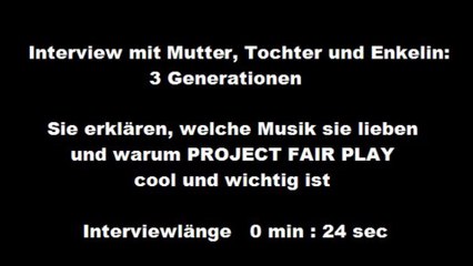 3 Generationen reden über Musik und das Project Fair Play