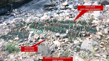 Şırnak'ta Çok Sayıda Roket Mühimmatı Ele Geçirildi