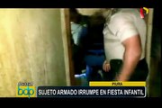 Piura: sujeto armado irrumpe en fiesta infantil causando pánico entre los invitados