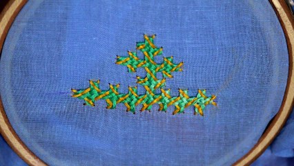 Hand Embroidery: Hand Stitch: Gujrati Stitch / Kutch Work / Sindhi Work for Border