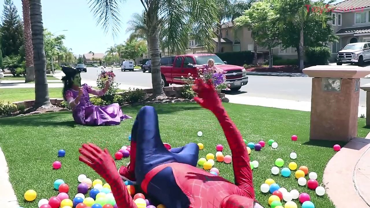 Princess Rapunzel TURNS Into a TEDDY BEAR Stuffed Animal! w/ Spiderman in Real Life