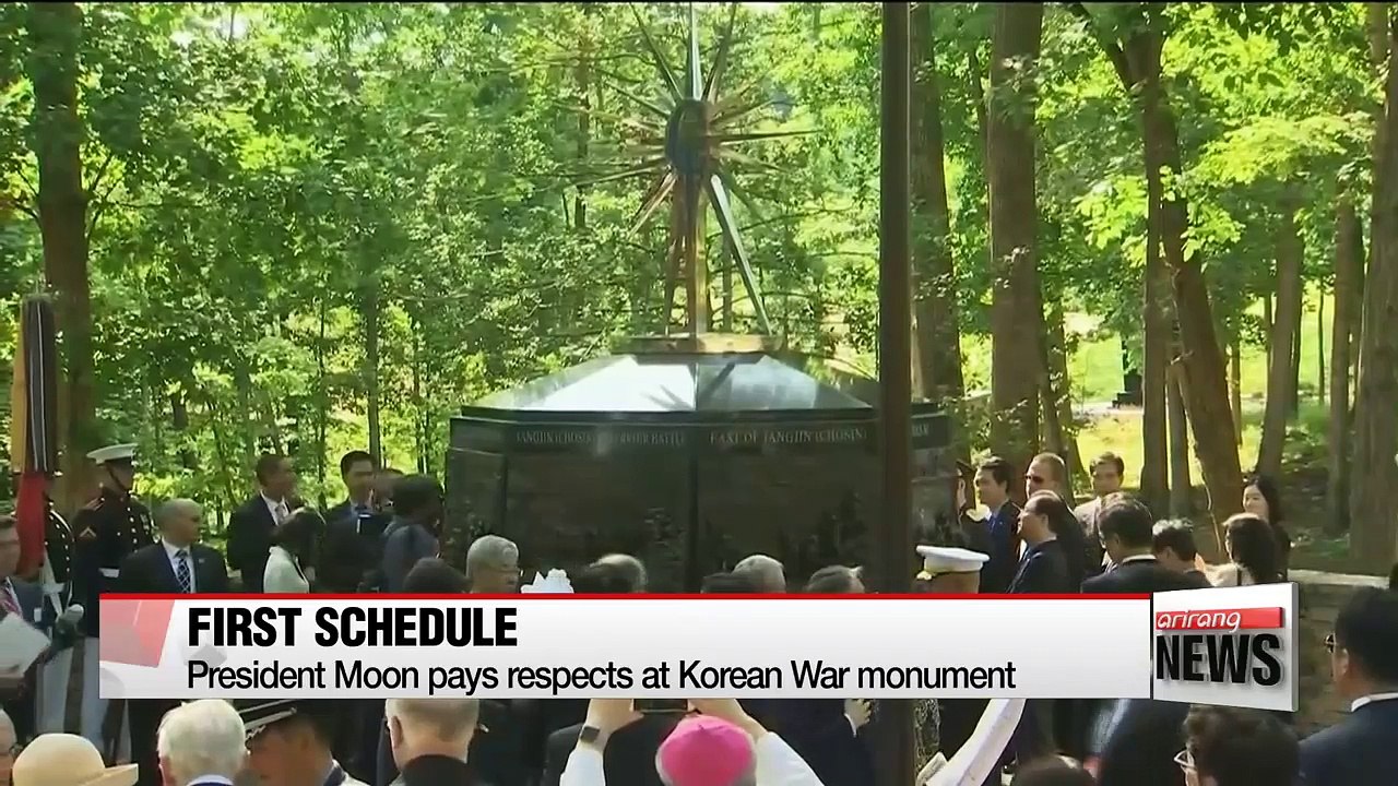 President Moon arrives in Washington ahead of Trump summit