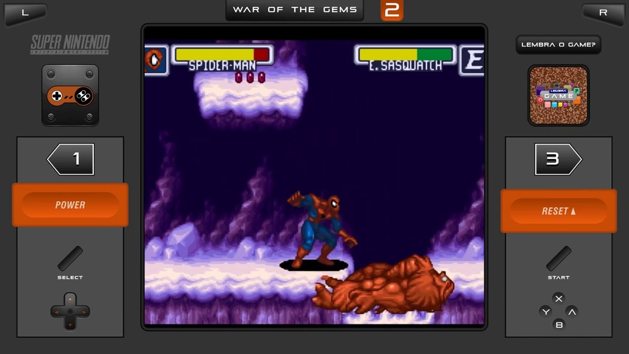 Homem-Aranha Tosco Vs Pé Grande - War of The Gems Ep.2 - Gameplay SNES