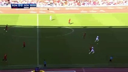 Pietro Pellegri scores against AS Roma