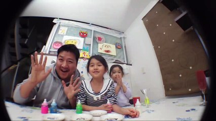 初ゲリラライブだよ♪哺乳瓶スライム遊び中！変顔　最後