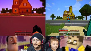 MINECRAFT HELLO NEIGHBOR & HIS BROTHER FIGHT 4 Basement Key _FGT