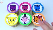 Learn Colors PJ Masks Play doh Disney Catboy, Jr, Owlette, Romeo, Gekko Superheroes Surpri