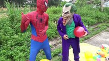 Mashas balls were crushed under car by Joker with Spiderman, Elsa | Funny Masha Video