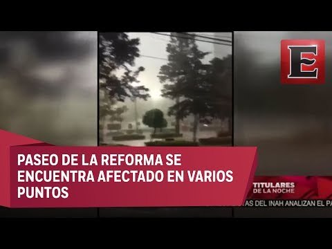 Afectaciones en la zona centro de CDMX por fuertes lluvias