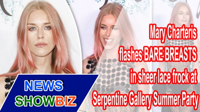 Mary Charteris flashes BARE BREASTS in sheer lace frock at Serpentine Gallery Summer Party