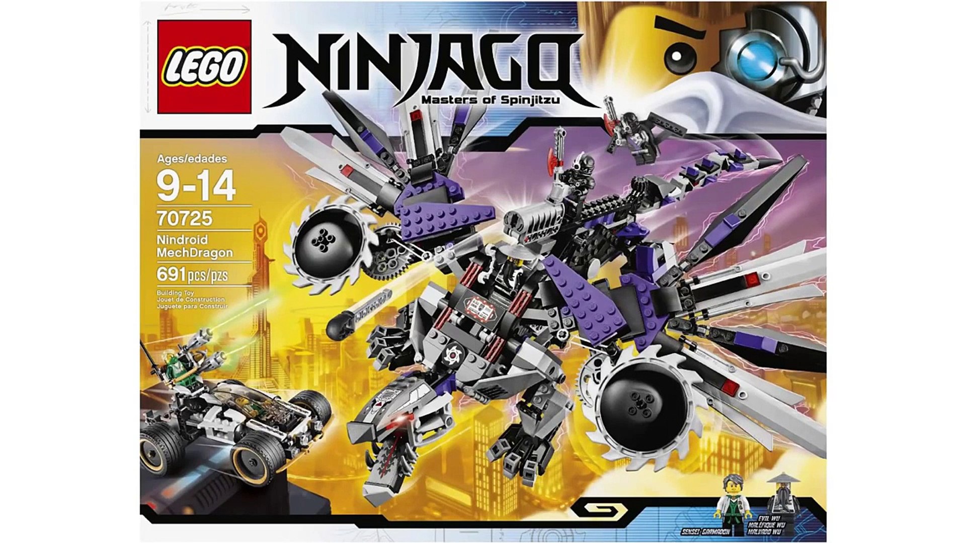NINDROID MECH DRAGON 70725 Lego Ninjago Rebooted Stop Motion Set Review -  video Dailymotion
